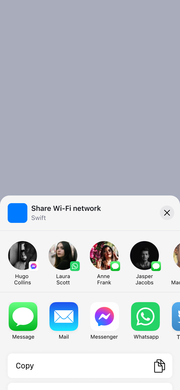 Native OS Share Sheet